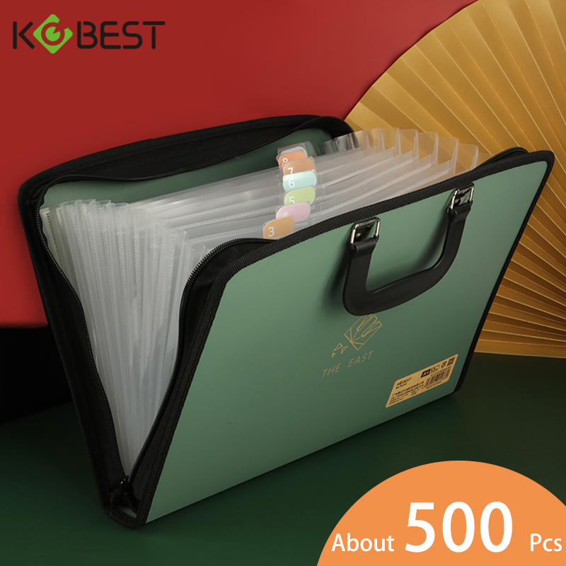 Binder Storage Box - 13 grades a4 multi-camada expansível saco
