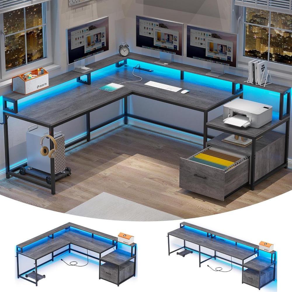 Office Furniture Outlet - Mesa em forma de L, mesa