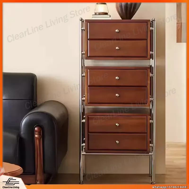Office Furniture Filing Cabinets - Armário de Armazenamento Alto Vintage Nórdico,