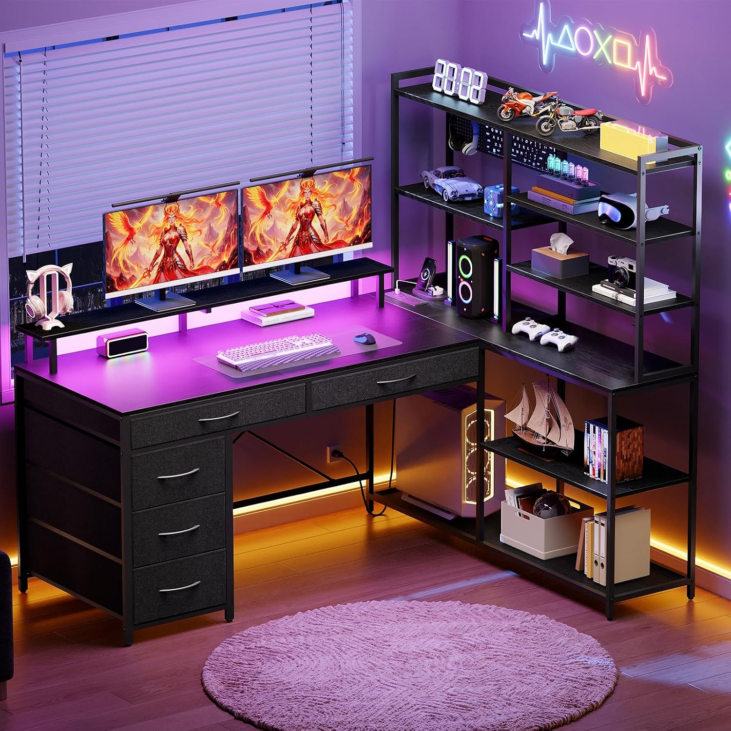 Mesa em L com Gavetas e Pratel - Office Furniture Outlet avaliação e preço