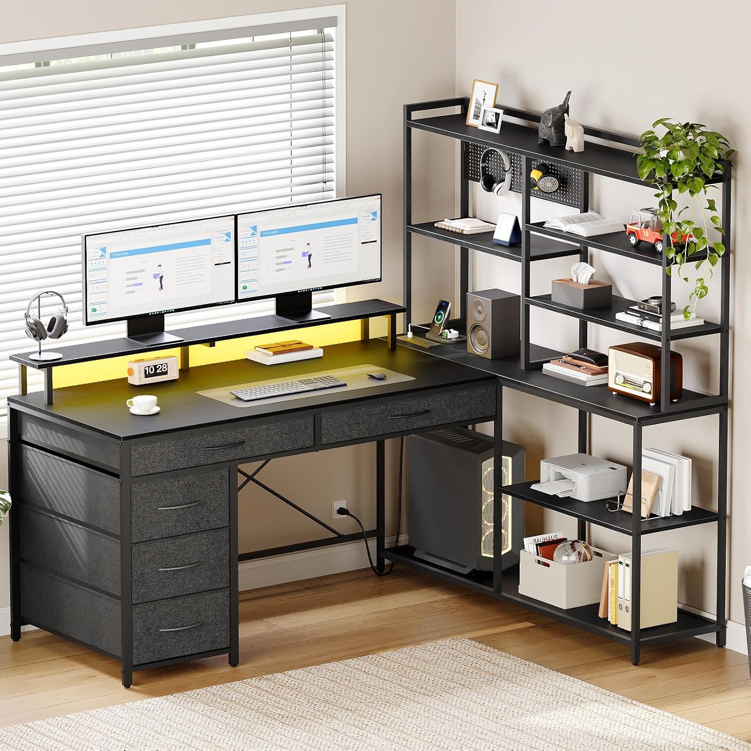 Mesa em L com Gavetas e Pratel - Office Furniture Outlet avaliação e preço