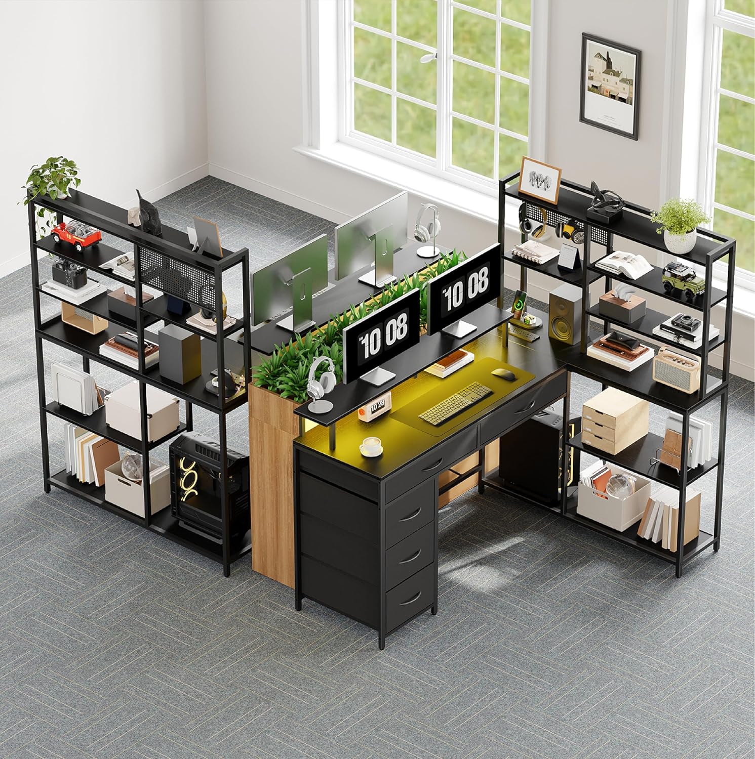 Mesa em L com Gavetas e Pratel - Office Furniture Outlet avaliação e preço