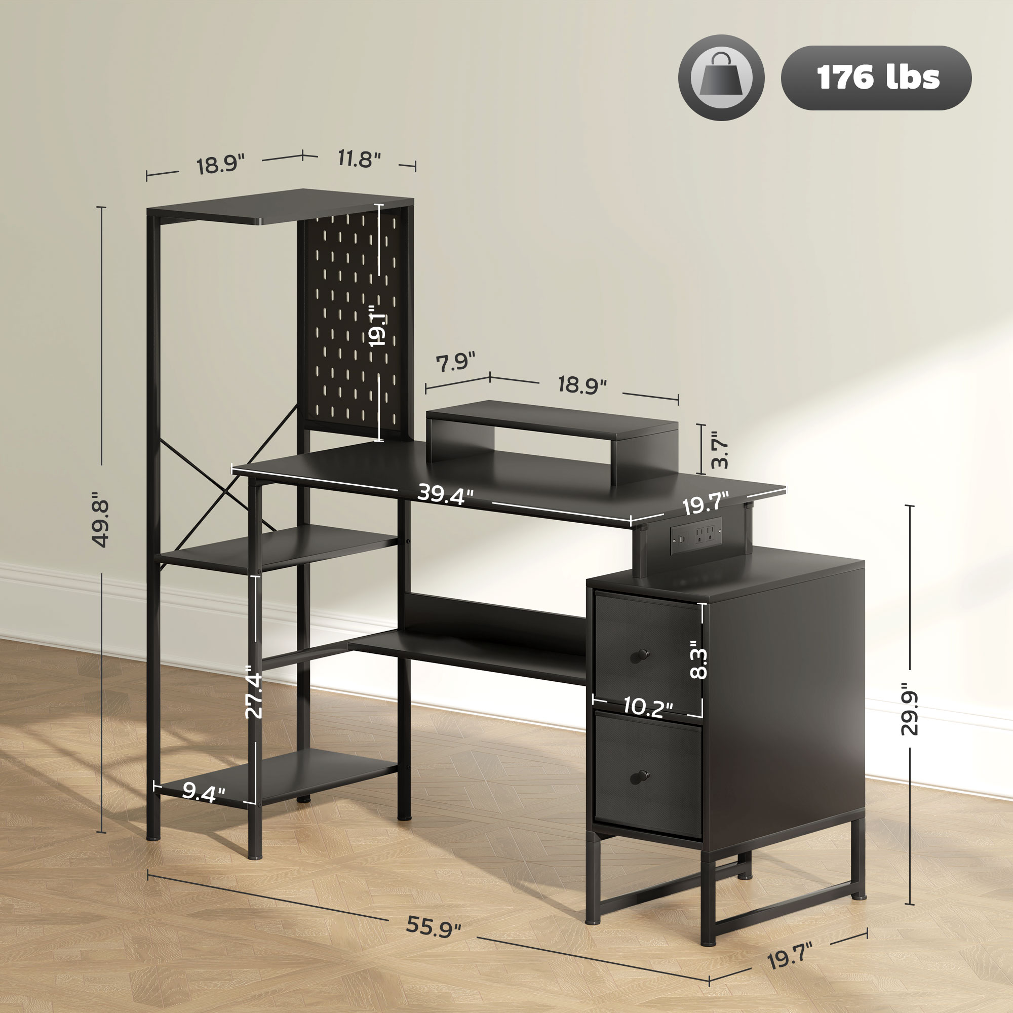 Mesa de Jogos Homcom de 56 pol - Office Furniture Outlet avaliação e preço
