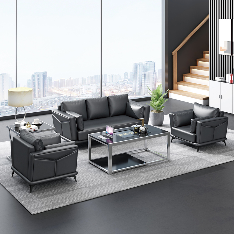 #   Conjunto de Sofás em Couro - Office Furniture Group avaliação e preço