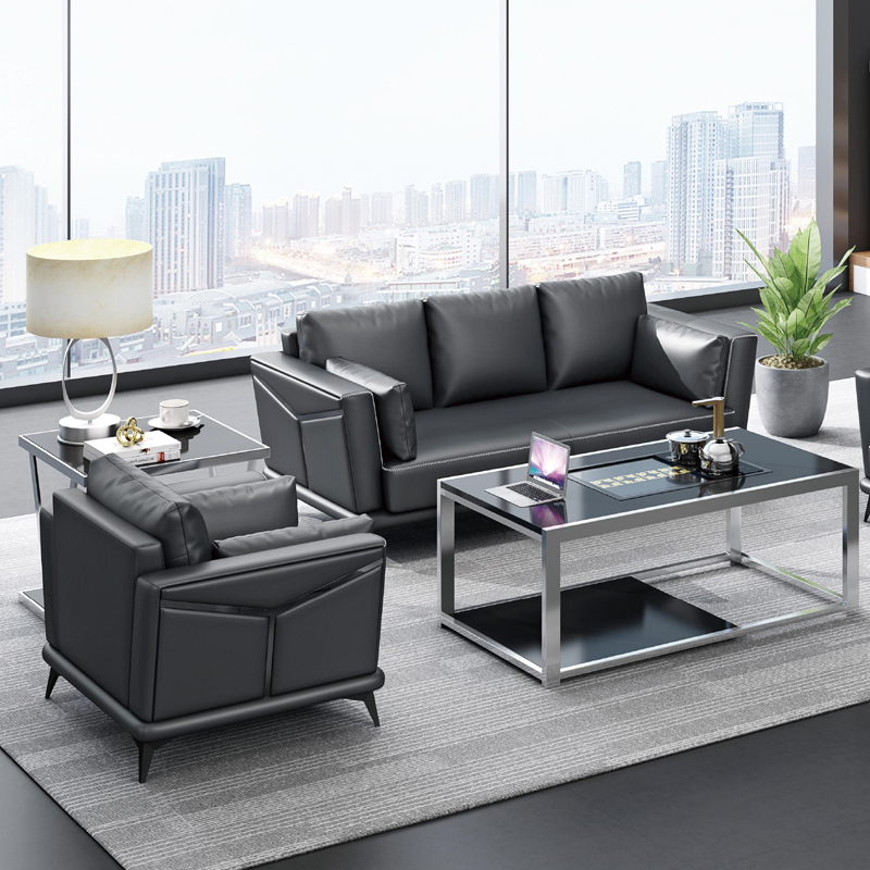 #   Conjunto de Sofás em Couro - Office Furniture Group avaliação e preço