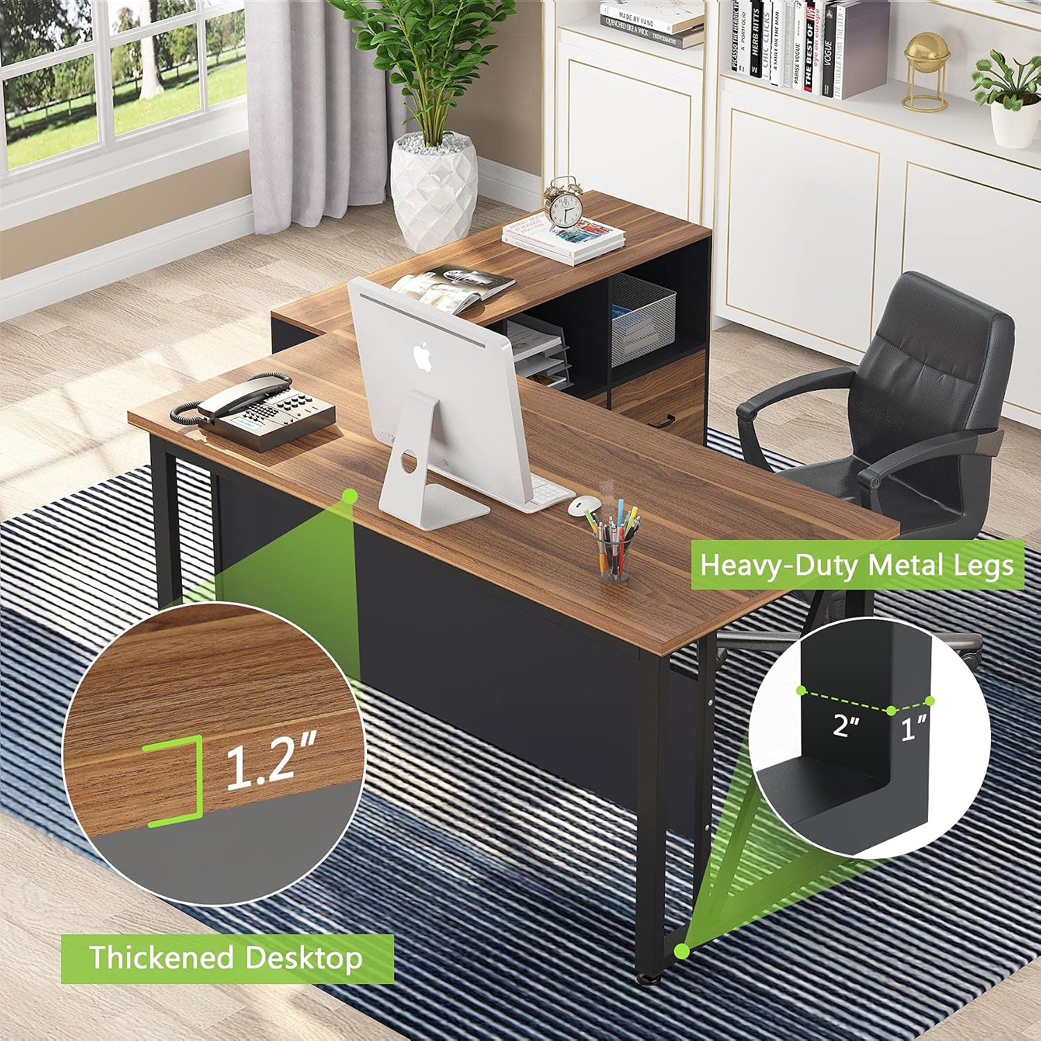 Conjunto de Mesa Executiva em  - Office Furniture Filing Cabinets avaliação e preço