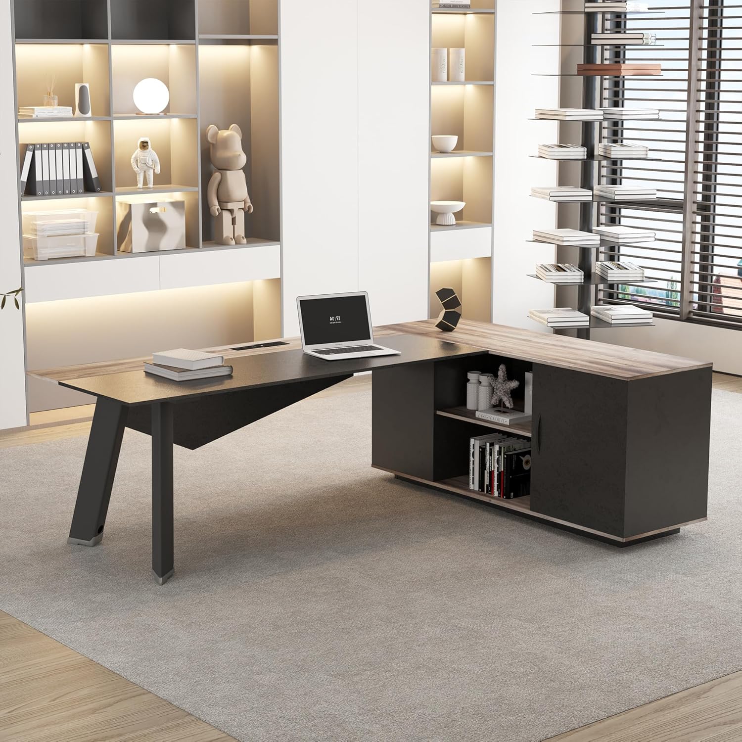 Mesa executiva em forma de L d - Office Furniture Filing Cabinets avaliação e preço