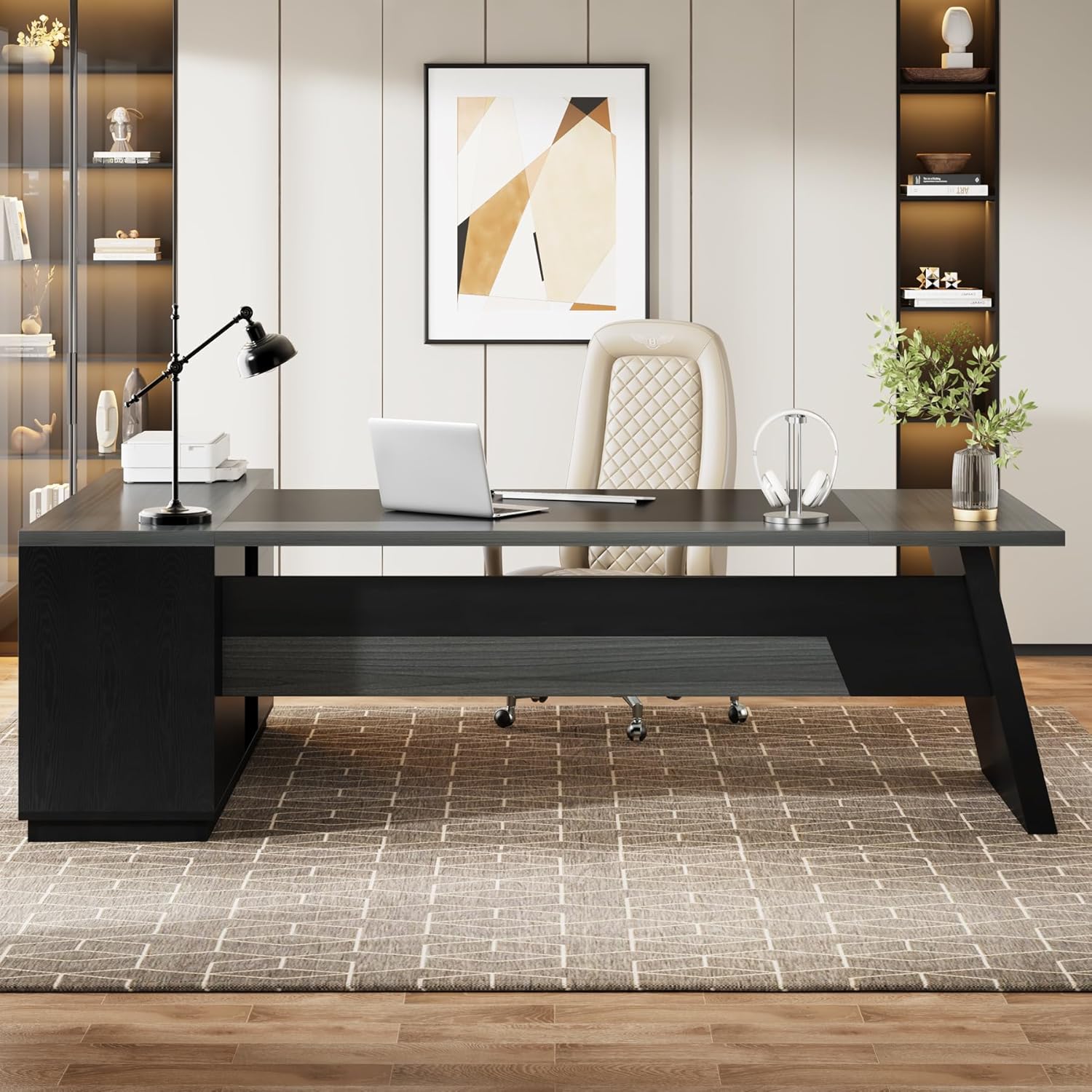 Mesa Executiva em L de 78 pole - Office Furniture Filing Cabinets avaliação e preço
