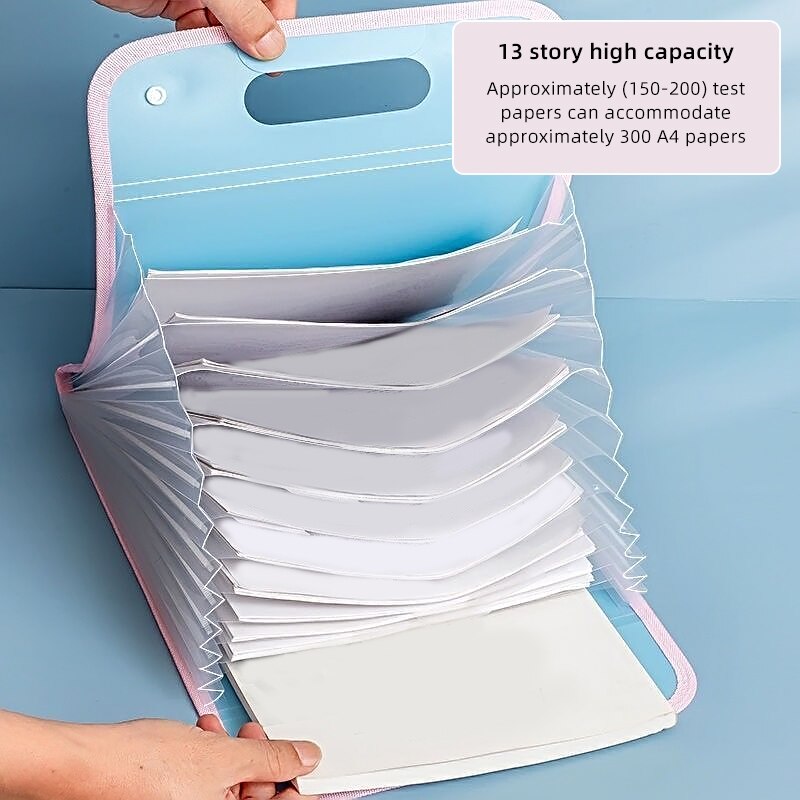 13 Pocket File Folders Portabl - Binder Storage Box avaliação e preço