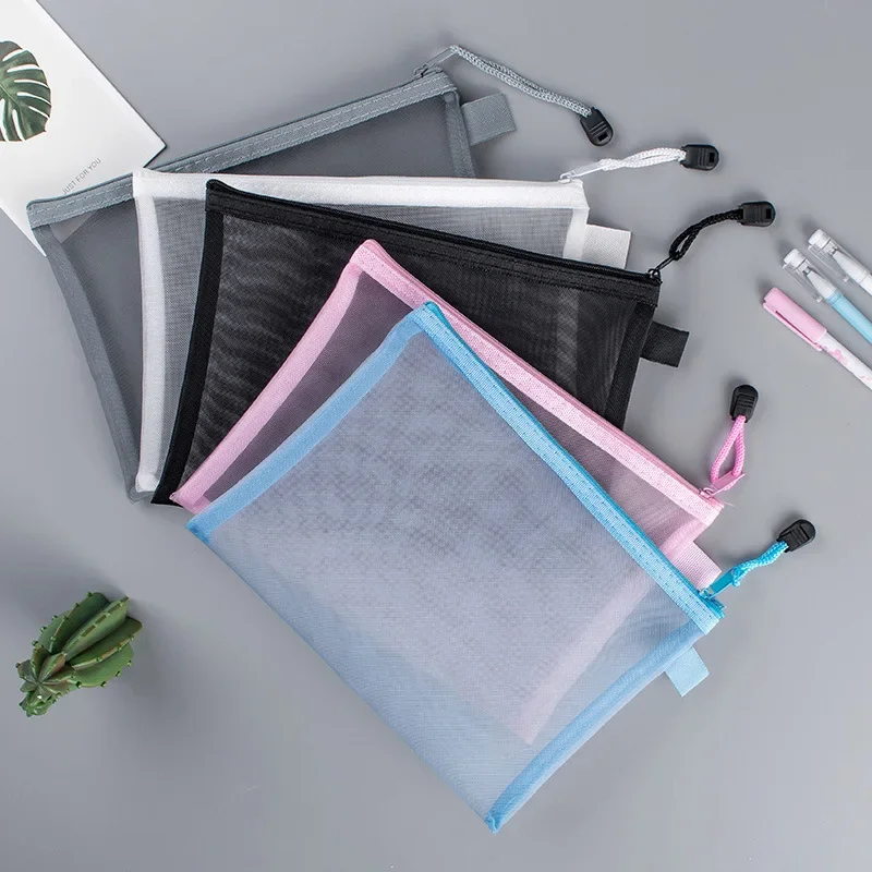 1 pçs a4/a5/a6 malha zíper bol - Binder Storage Box avaliação e preço