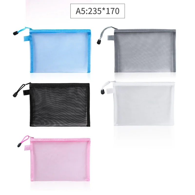 1 pçs a4/a5/a6 malha zíper bol - Binder Storage Box avaliação e preço
