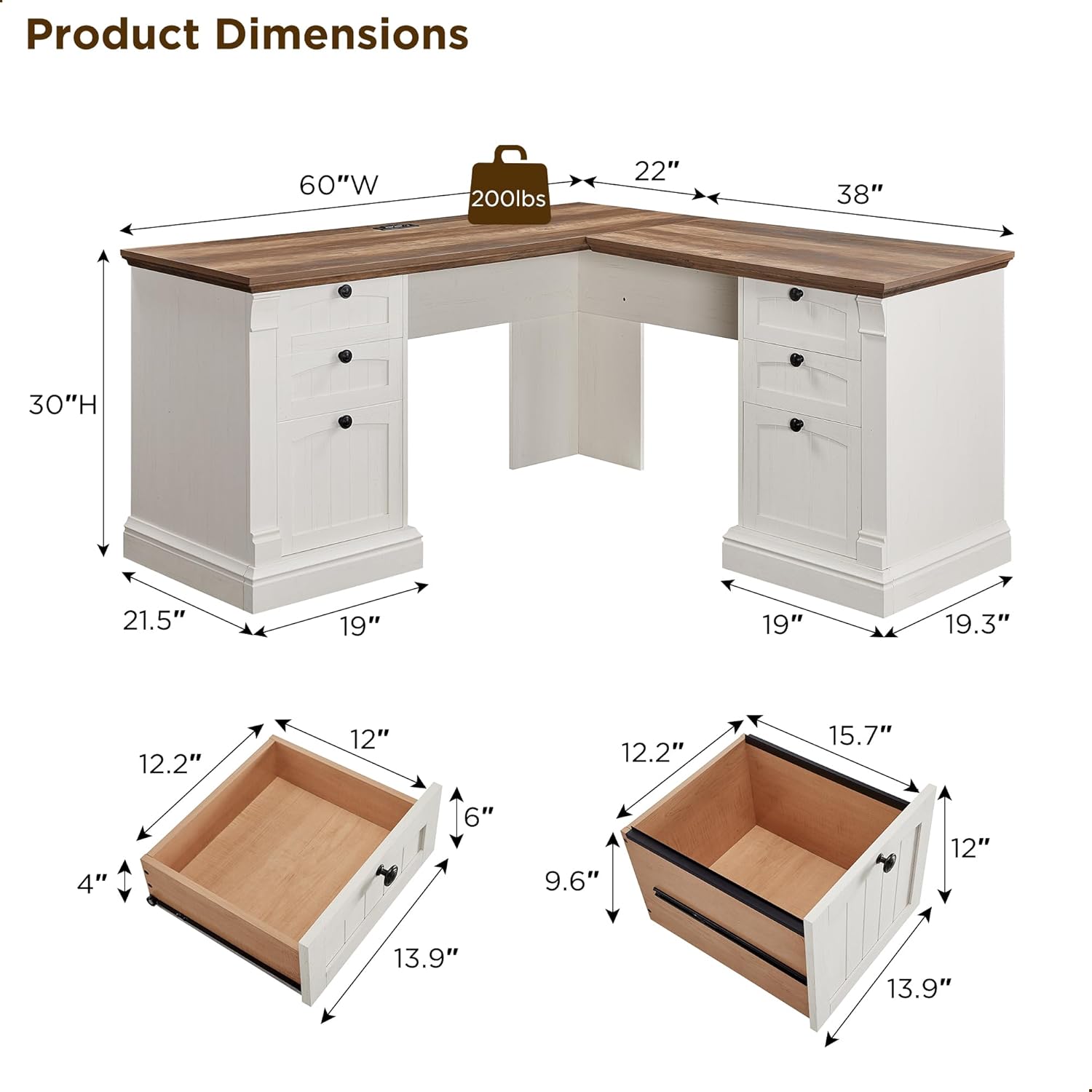 Mesa Executiva em L com Gaveta - Office Furniture Filing Cabinets avaliação e preço